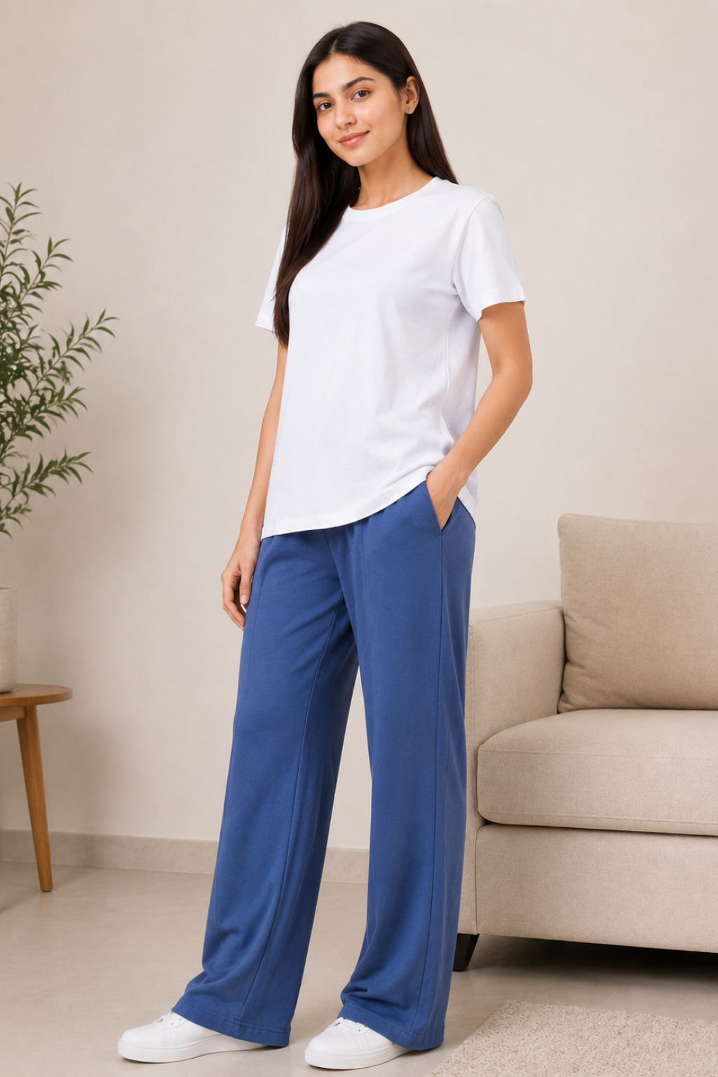 Womens relaxed fit Powder blue