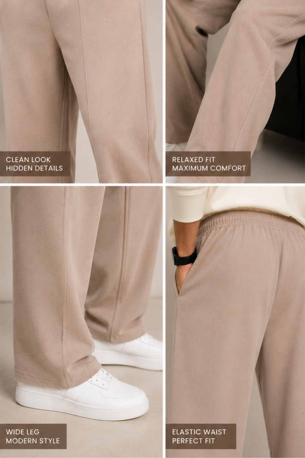 Mens relaxed fit beige