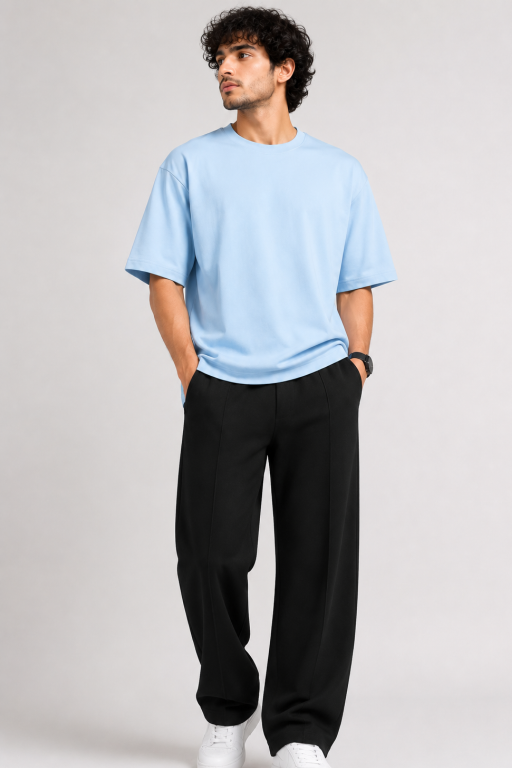 Mens relaxed fit black