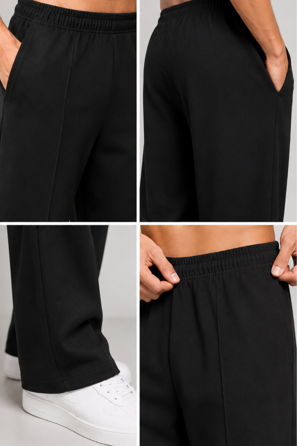 Mens relaxed fit black