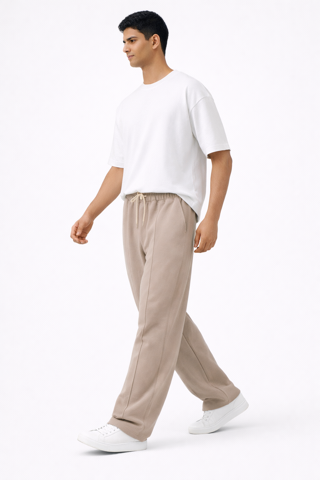 Mens relaxed fit beige