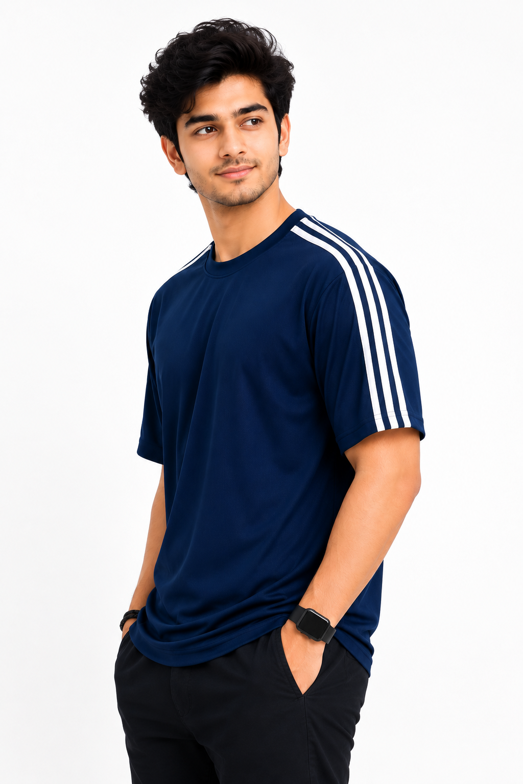 Mens oversized Activewear Navy tshirt