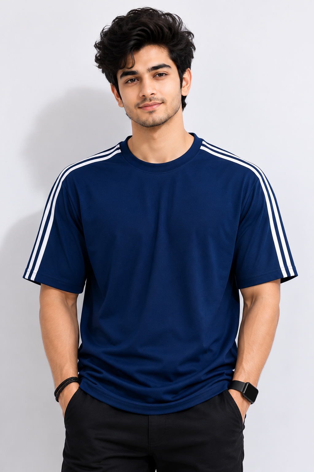 Mens oversized Activewear Navy tshirt