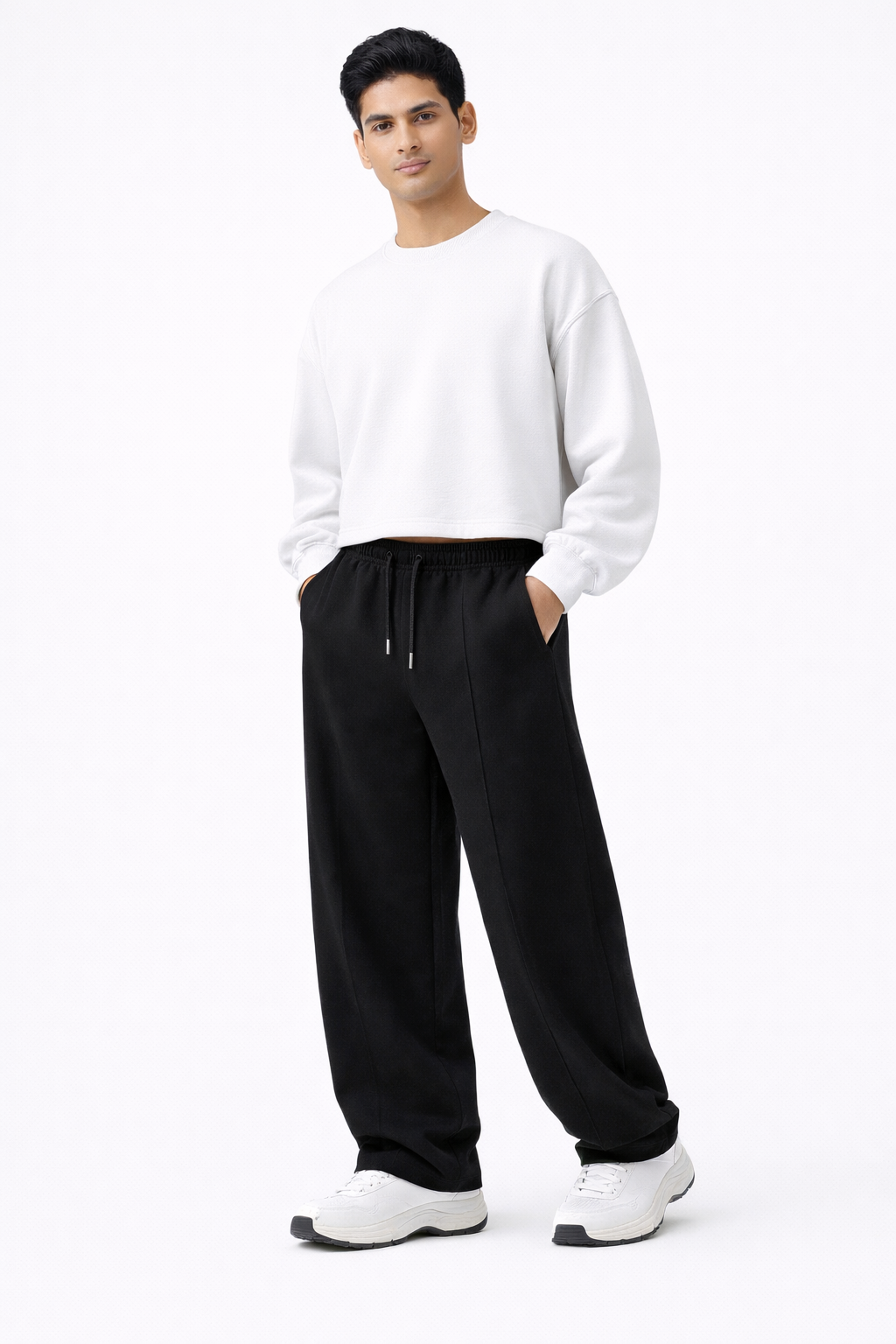 Mens relaxed fit black