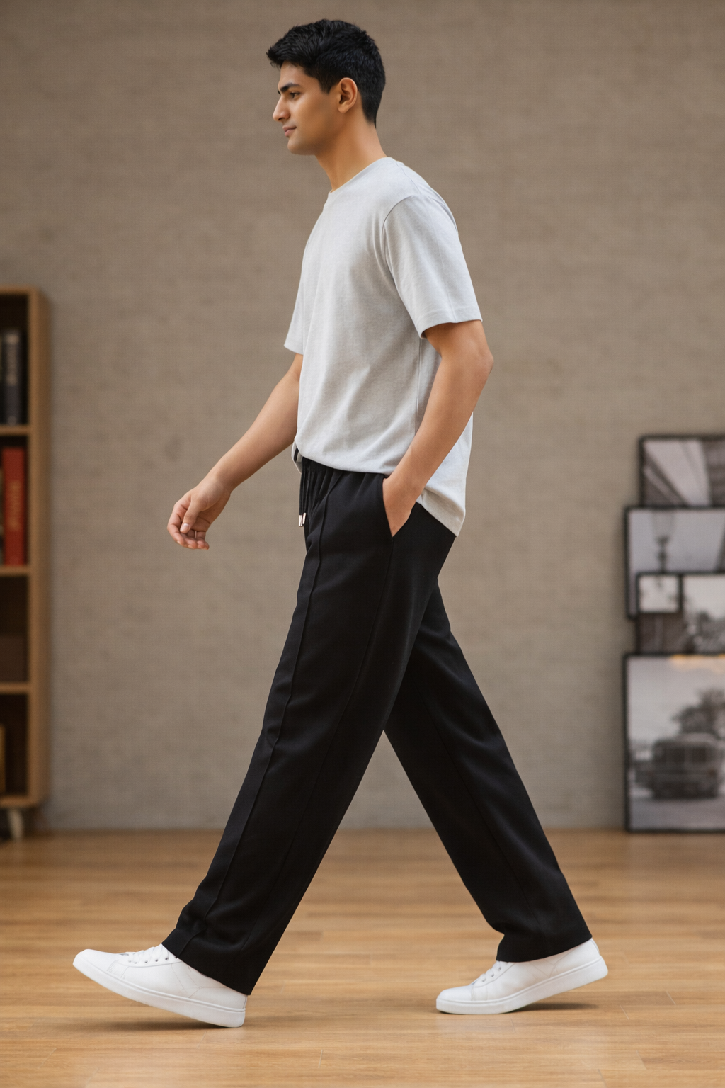 Mens relaxed fit black