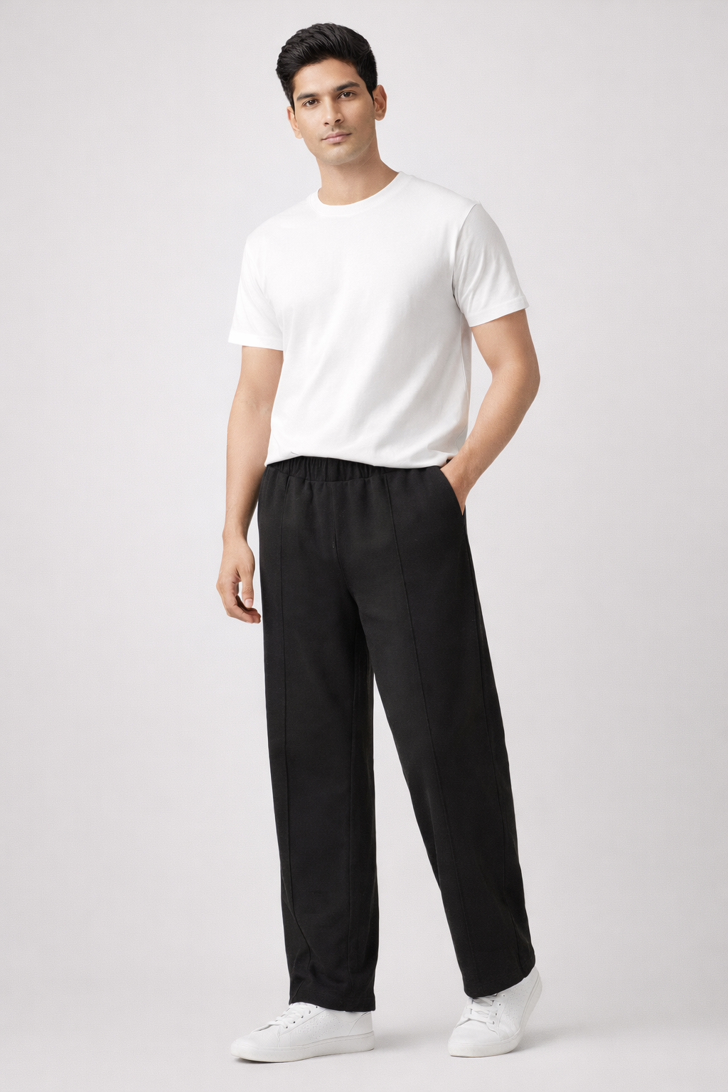 Mens relaxed fit black