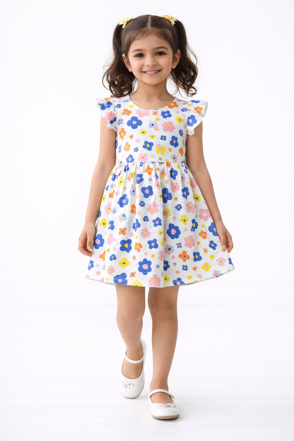 Kids floral frock AOP