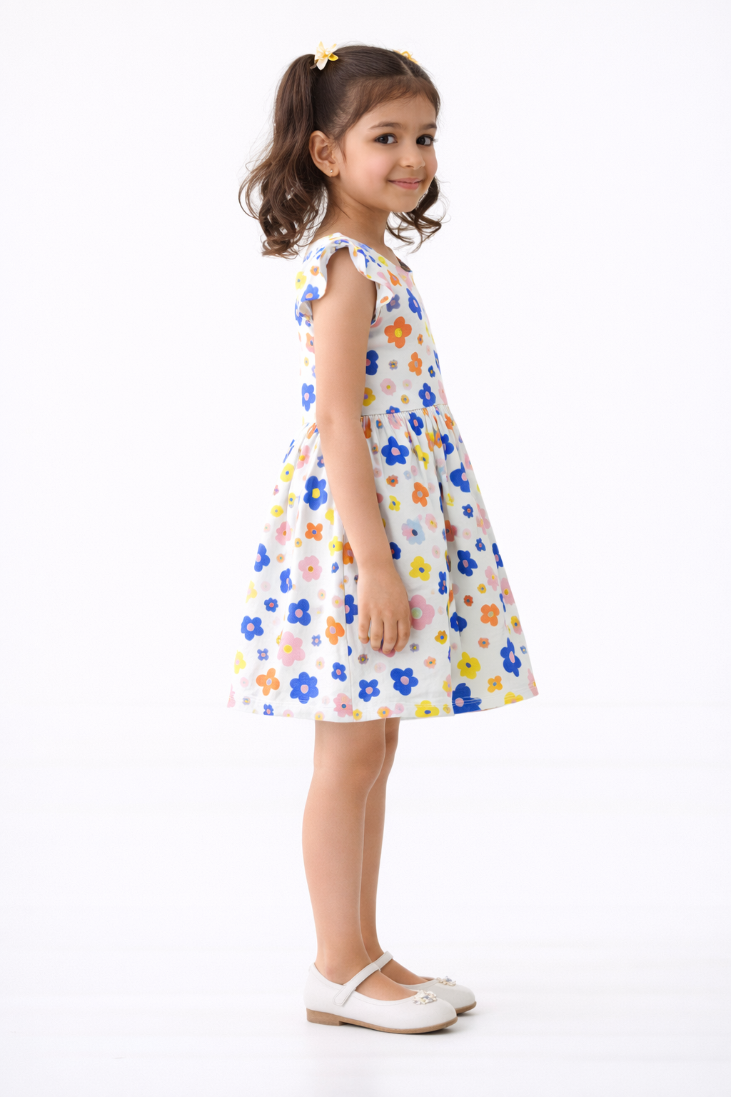Kids floral frock AOP