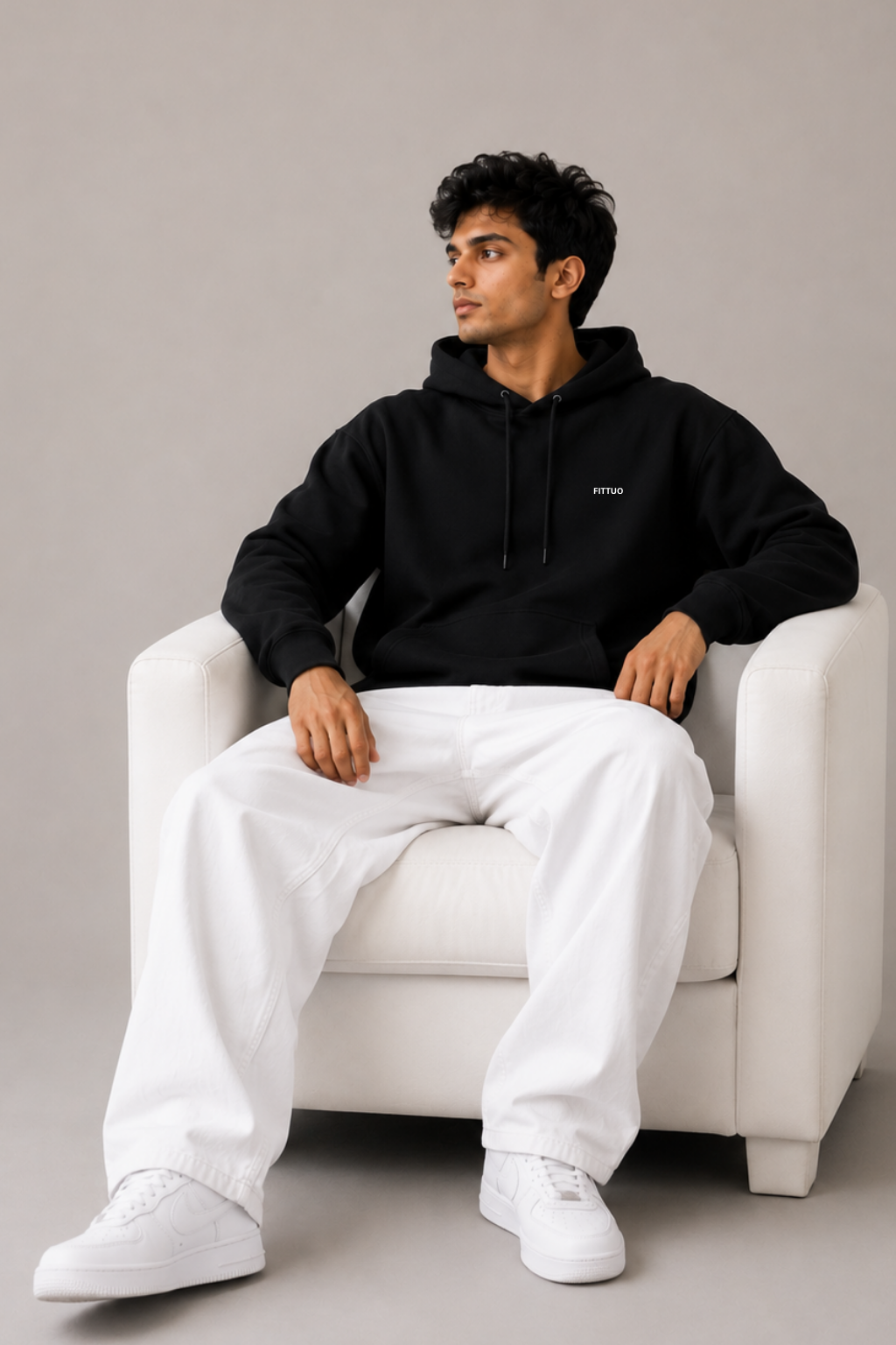 Mens Regular Fit Hoodie - Black