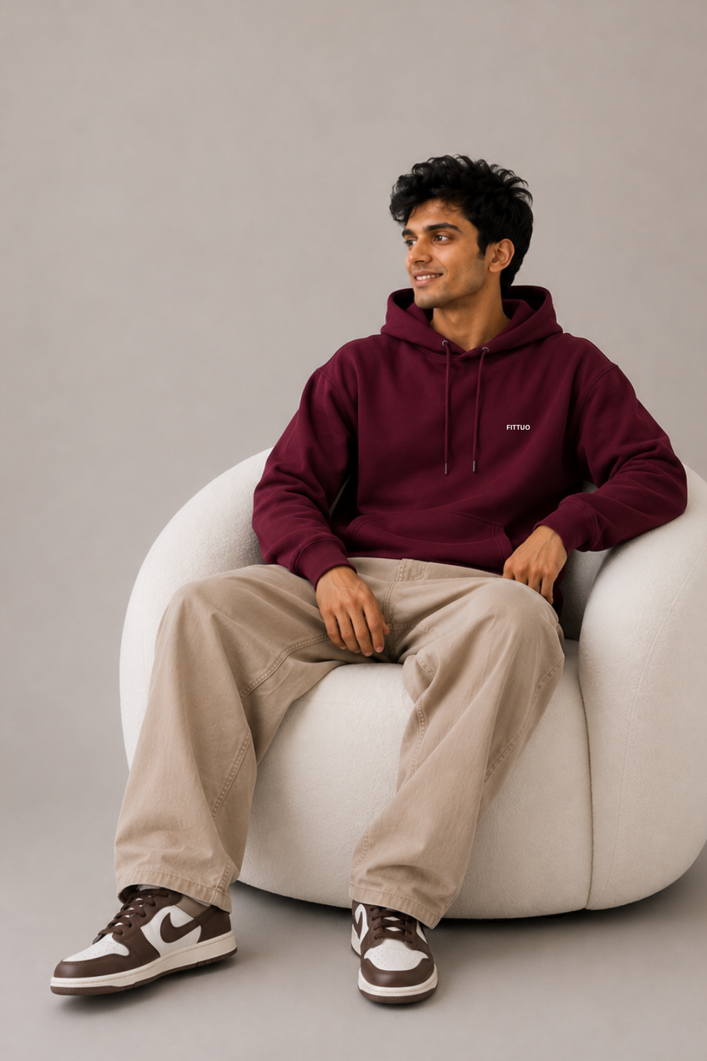 Mens Regular Fit Hoodie - Maroon