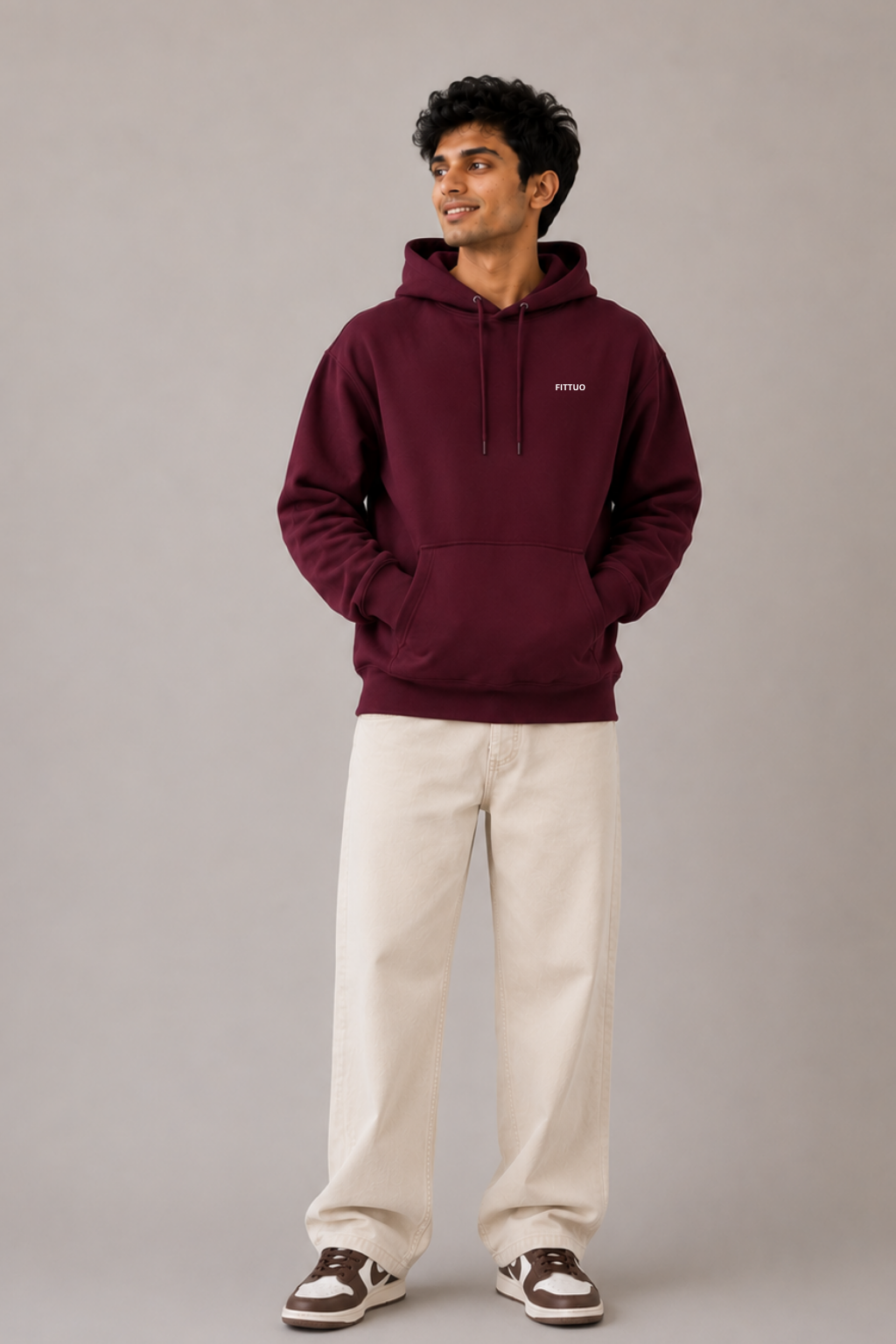 Mens Regular Fit Hoodie - Maroon