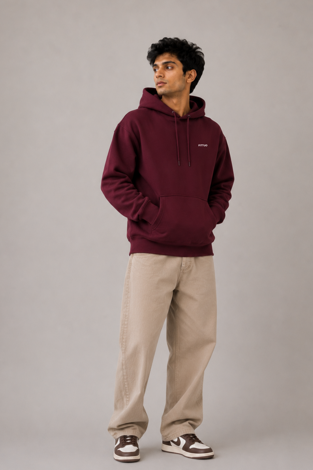 Mens Regular Fit Hoodie - Maroon