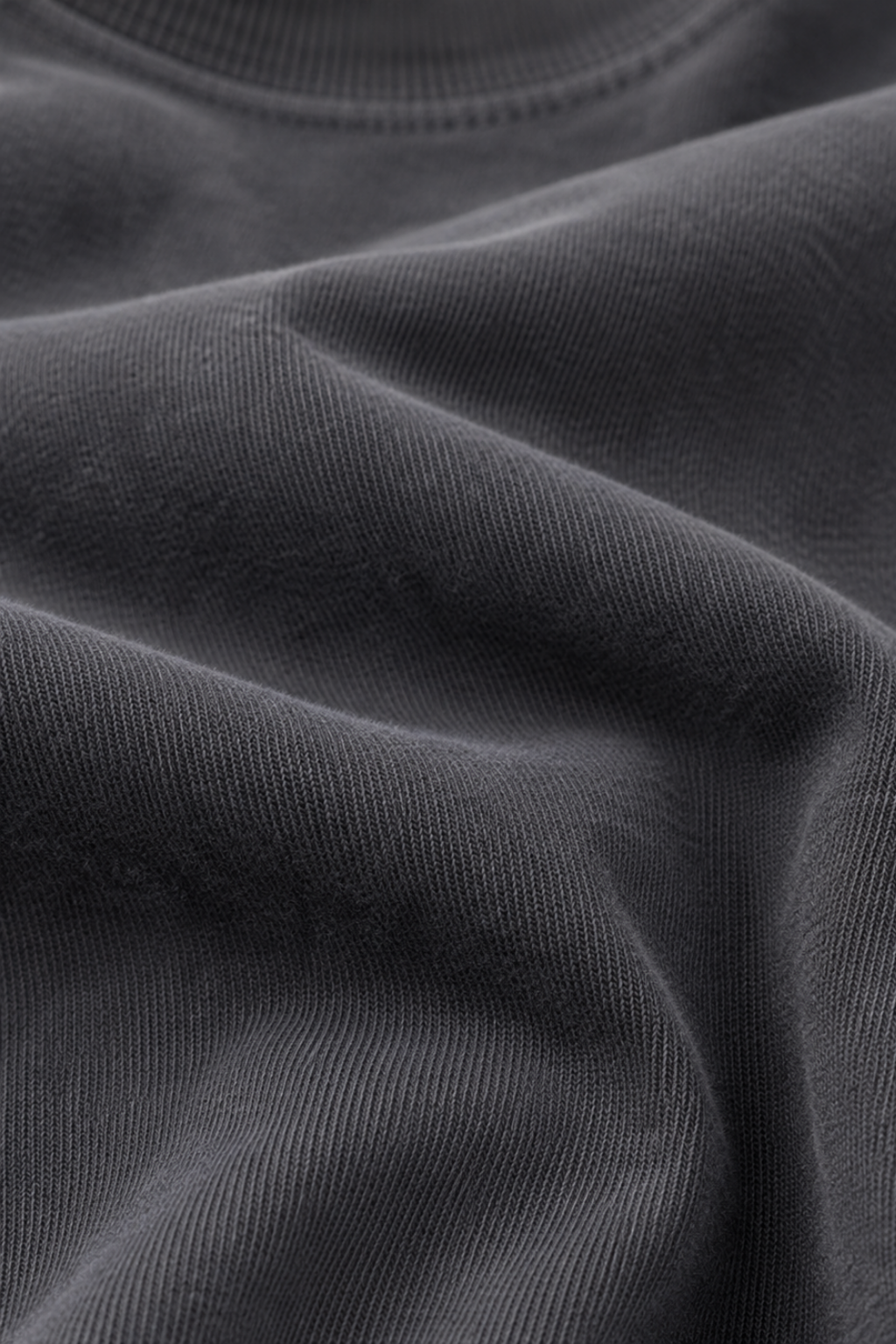 Oversized French Terry T-shirt – Charcoal