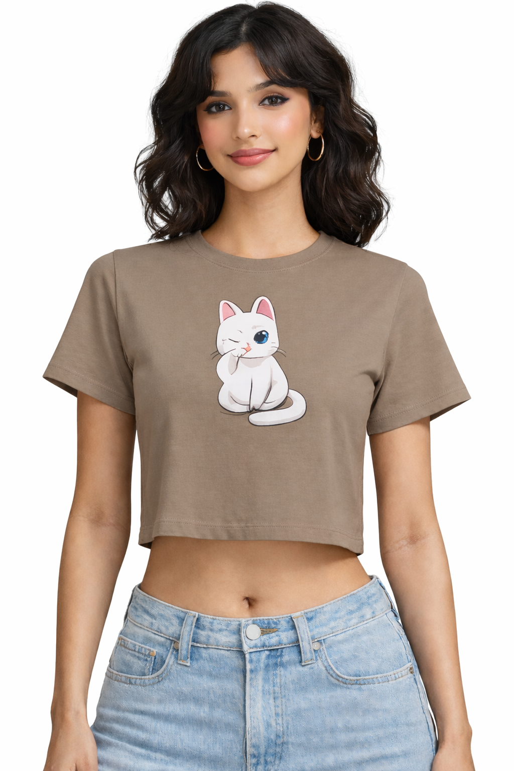 Women printed crop top