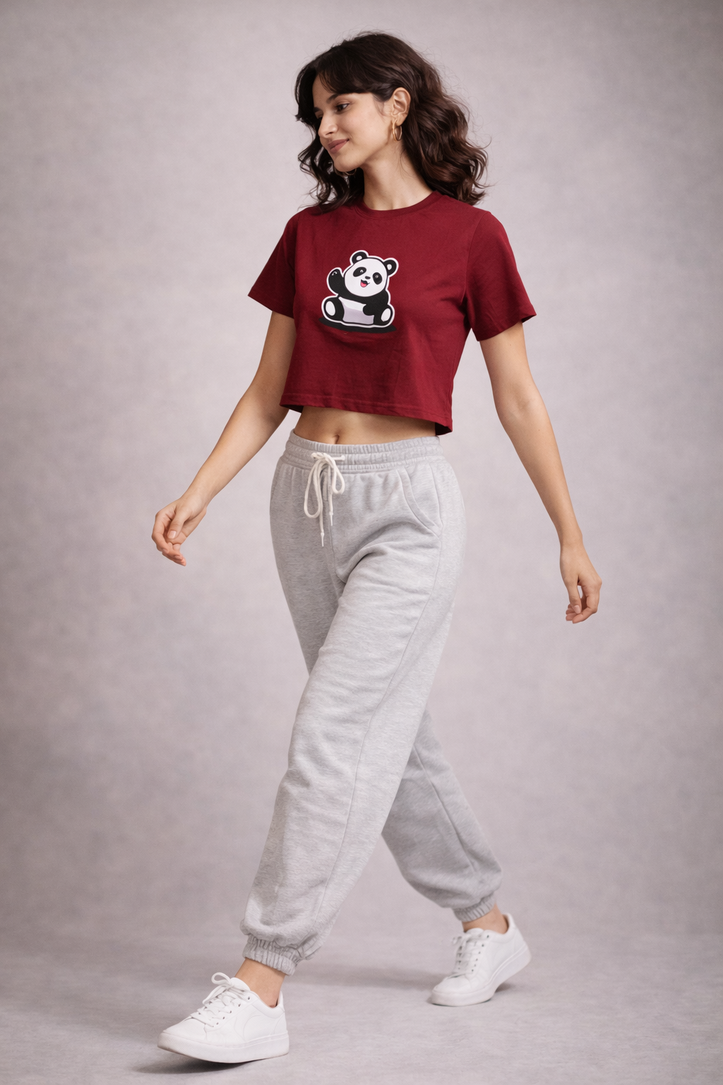 Women printed crop top