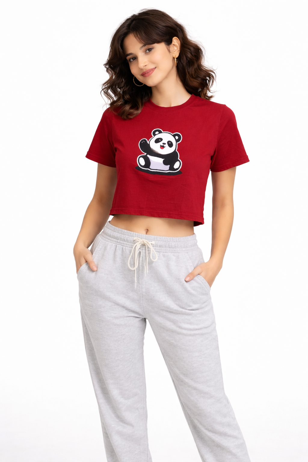 Women printed crop top