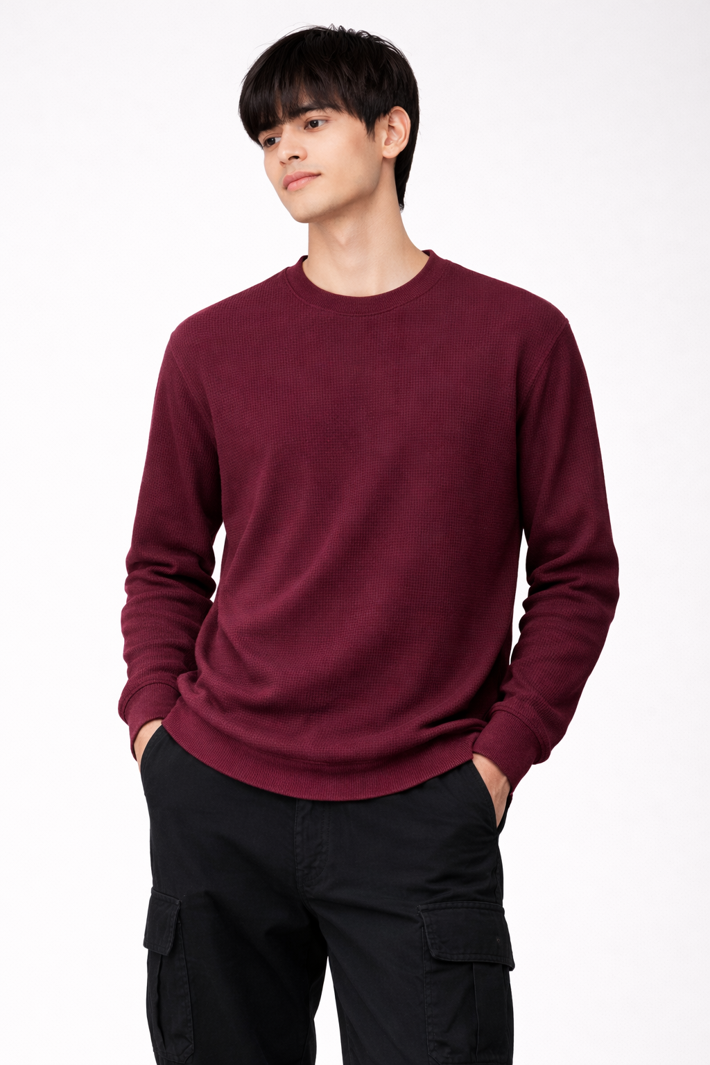 Mens full sleeve Waffle t-shirt