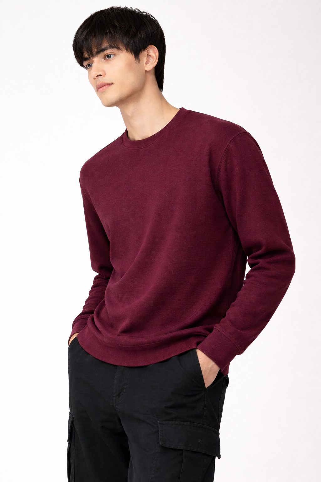 Mens full sleeve Waffle t-shirt