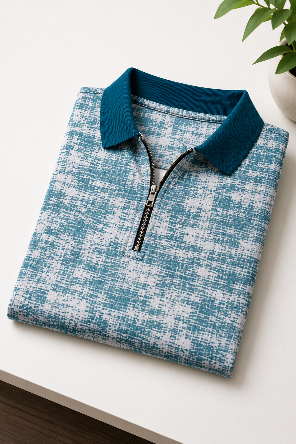 Mens full sleeve zipper t-shirt