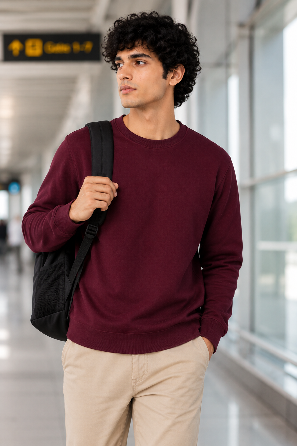 Mens full sleeve Waffle t-shirt